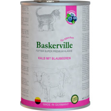 Влажный корм Baskerville Super Premium Kalb Mit Brlaubeeren для котов, телятина с черникой, 400 г