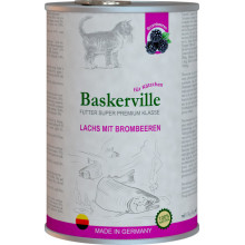 Влажный корм Baskerville Super Premium Lachs Mit Brombeeren для котят, лосось с ежевикой, 400 г