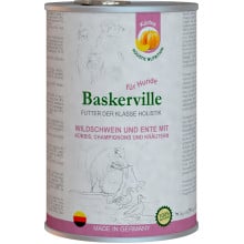 Вологий корм Baskerville Holistic Rind und Lachs для собак, качка і кабан з гарбузом і зеленню, 400 г