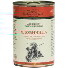 Вологий корм Hubertus Gold для цуценят, яловичина з яблуком і пастернаком, 400 г