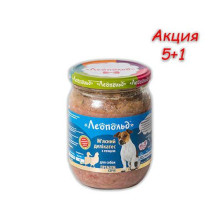 Консерва Леопольд для собак делікатес з птахом, 500 г, Акція 5 + 1