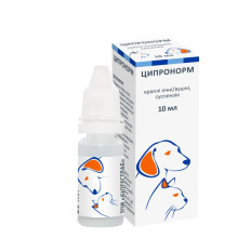 Капли BioTestLab Ципронорм при инфекционно-воспалительных заболеваниях глаз и ушей для собак и кошек, 10 мл