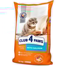 Сухий корм Клуб 4 Лапи Adult Cats Premium для дорослих котів, з лососем, 14 кг