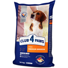 Сухой корм Клуб 4 Лапы Adult Medium Breeds Premium для взрослых собак средних пород от 11 до 25 кг, 14 кг