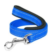 Нейлоновый поводок Dog Extreme с прорезининой ручкой для собак 14 мм, 122 см, голубой