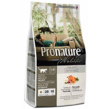 Сухой корм Pronature Holistic Adult Turkey&Cranberries с индейкой и клюквой, для котов всех пород, 2.72 кг