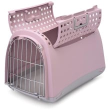 Переноска Imac Linus Cabrio для собак и кошек, пластик, розовая, 50×32×34.5 см