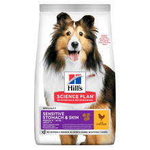 Сухий корм Hill's Science  Plan Adult Sensitive Stomach & Skin Medium для собак, з куркою, 800 г
