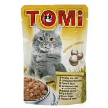 Консервы Tomi poultry rabbit с птицей и кроликом, для кошек, влажный корм, пауч, 100 г