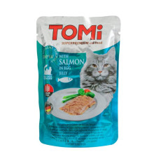 Консервы Tomi SALMON in egg jelly лосось в яичном желе, суперпремиум, для кошек, пауч, 100 г