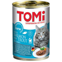 Консервы Tomi salmon trout с лососем и форелью, для котов, 400 г