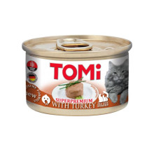 Консервы Tomi Turkey с индейкой, для котов, мусс, 85 г