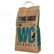 Наповнювач WC WhoCares Classic всмоктуючий, в котячий туалет, без запаху, 5 кг