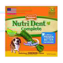 Ласощі Nylabone Nutri Dent Chicken Medium для чищення зубів для собак, смак курки, 4 шт, ціна за 1 шт