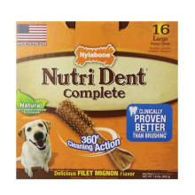 Ласощі Nylabone Nutri Dent Filet Mignon Large для чищення зубів собак, 0.832 кг, 16 шт, ціна за 1 шт