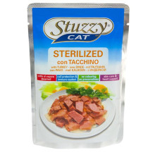 Влажный корм Stuzzy Cat Sterilized Turkey с индейкой, в соусе для стерилизованных кошек, пауч, 100 г