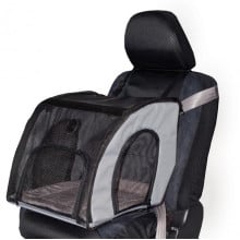 Сумка-переноска в автомобіль K&H Travel Safety для собак і котів, сіра, 43×41×38 см