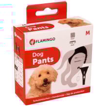 Гігієнічні труси Flamingo Dog Pants Jolly з комплектом прокладок, для собак, чорні, 18×23 см