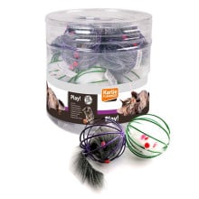 Іграшка Flamingo Wire Ball With Mouse для кішок, миша в металевому кулі, 6 см, 24 шт/уп, ціна за 1 шт