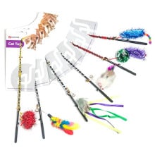 Іграшка Flamingo Fishing-Rod для котів, вудка жарт з іграшкою, 5х60 см