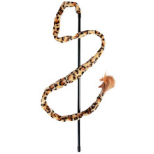 Іграшка Flamingo Leopard Fishing Rod вудка для котів, з пір'ям і дзвіночком, 50 см