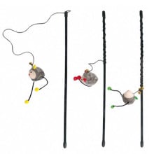 Игрушка Flamingo Rod With Mouse для кошек, удочка дразнилка с мышкой, 47 см