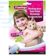 Рукавиця-серветка Flamingo Washing Glove Cat для котів, чистка без води