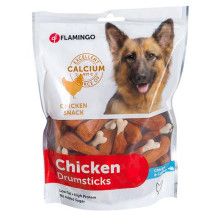 Ласощі Flamingo Chicken Snack Calcium Bone для собак, куряча ніжка з кальцієм, 400 г