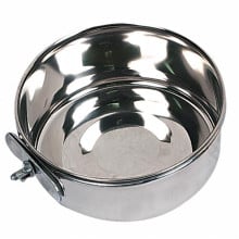 Миска Flamingo Feeder для клітки з гвинтовим кріпленням, нержавіюча, 15 см