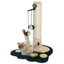 Когтеточка Flamingo Scratch Kitty Kidz II Blue для кошек, два меховых шарика, синий, 49×37×37 см