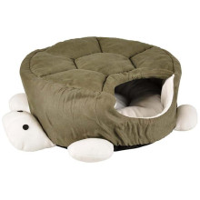Спальное место Flamingo Turtle Green домик для кошек в виде черепахи, зелёный, 45×18 см