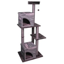 Кігтеточка Flamingo Villa Scratch Pole 2 будиночок, для котів, 65×55×175 см