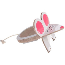 Когтеточка Flamingo Mouse Scratching Board для котов, гофрокартон, 45×29×29 см