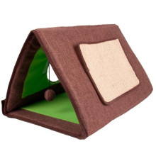 Спальне місце Flamingo Cat Tent 3 in 1 намет-будиночок кігтеточка для котів 3 в 1, 50 см