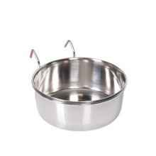 Миска Flamingo Small Animal Bowl навесная с крючком, для грызунов, нержавеющая сталь, размер L