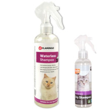 Шампунь Flamingo Dry Shampoo Cat для котов с алоэ вера, без воды, спрей, 200 мл