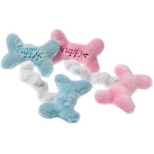 Іграшка Flamingo Puppy Mini Bones для собак, кісточки з пищалками на гумці, 14×9 см, кольори в асортименті