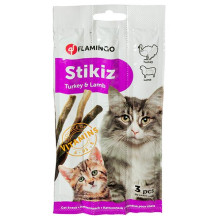 Лакомство Flamingo Stikiz Turkey&Lamb индейка с бараниной, палочки для котов и котят, 15 г, 3 ед