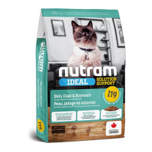 Сухой корм I19 Nutram Ideal Solution Skin Coat для кошек с чувствительной кожей и шерстью, холистик, 5.4 кг