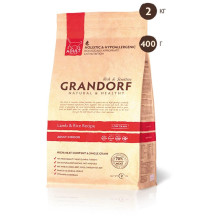 Сухой корм Grandorf Lamb & Rice Adult Indoor ягненок с рисом, для взрослых кошек, 2 кг