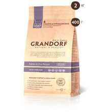 Сухой корм Grandorf Rabbit & Rice Adult Sterilized с кроликом и рисом, для стерилизованных котов, 400 г