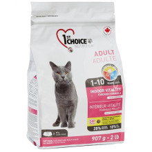 Сухой корм 1st Choice Adult Indoor Vitality Chicken для кошек от 1 до 10 лет, с курицей, 50 г