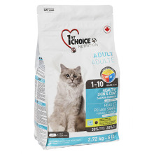 Сухой корм 1st Choice Adult Healthy Skin&Coat для здоровой кожи и блестящей шерсти, с лососем, 2.72 кг