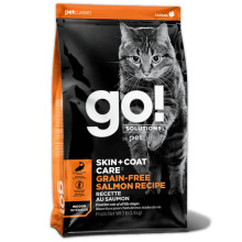 Сухой корм GO! Solutions Skin & Coat Care Salmon беззерновой, для кошек и котят, с лососем, 7.26 кг