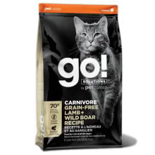 Сухой корм GO! Solutions Carnivore беззерновой, для кошек и котят, с ягненком и диким кабаном, 1.36 кг