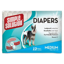 Гигиенические подгузники для животных Simple Solution Disposable Diapers Medium, 12 шт