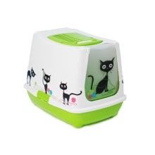 Закрытый туалет Moderna Trend Cat для кошек, кобальт синий, 50 х 39 х 39 см