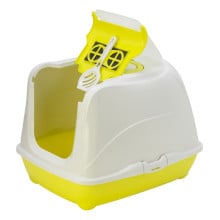Закрытый туалет Moderna Flip Cat для кошек, с откидной крышкой, серый, 50 х 39 х 37 см