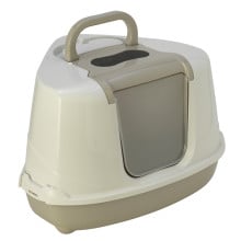 Закрытый туалет Moderna Flip Cat для кошек, угловой, серый, 56 х 45 х 39 см