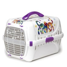 Переноска Moderna Trendy Runner Friends Forever для котів, фіолетова, 51×31×34 см